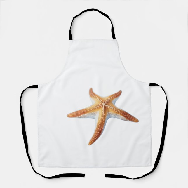 Relaxing Orange Starfish Apron (Front)