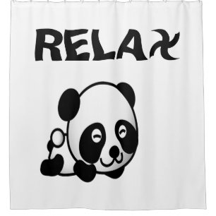 Relaxing Panda Shower Curtain