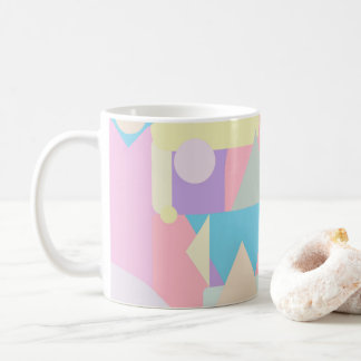 Relaxing Pastel Shapes Collage Coffee Mug