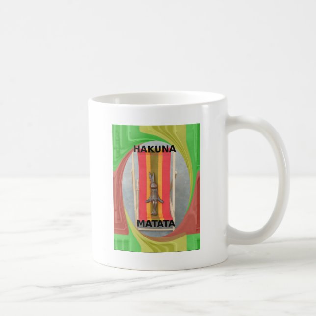 Relaxing Rabbit Vector Artwork Print Design Coffee Mug (Right)