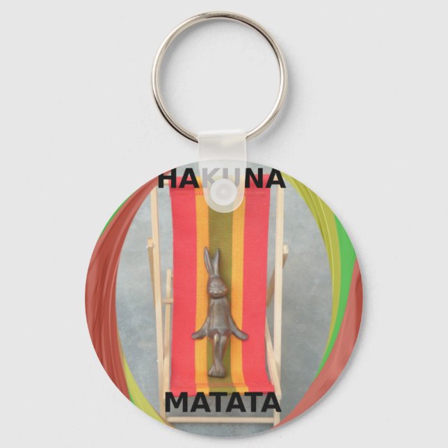 Relaxing Rabbit Vector Artwork Print Design Key Ring (Front)