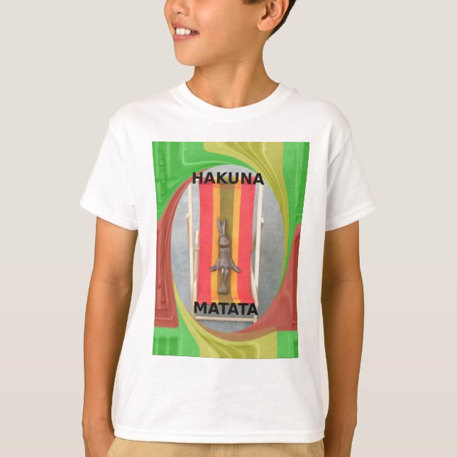 Relaxing Rabbit Vector Artwork Print Design T-Shirt (Front)