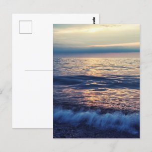 Relaxing sea waves postcard