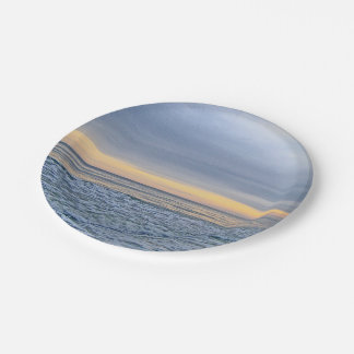 Relaxing Sunset by the Sea Paper Plate