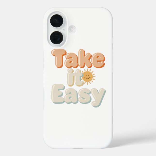 Relaxing "Take It Easy" with Smiling Sun Case-Mate iPhone Case (Back)
