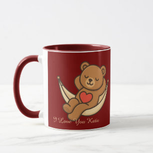 Relaxing Teddy Bear Love Mug – Valentine Gift