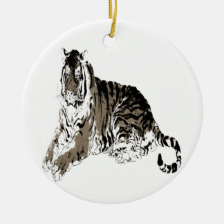 Relaxing Tiger Ornament