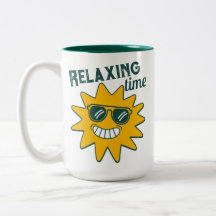 RELAXING time smiling sun with sunglasses