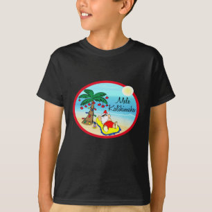 Relaxing under Palm Santa hawaiin Christmas T-Shirt