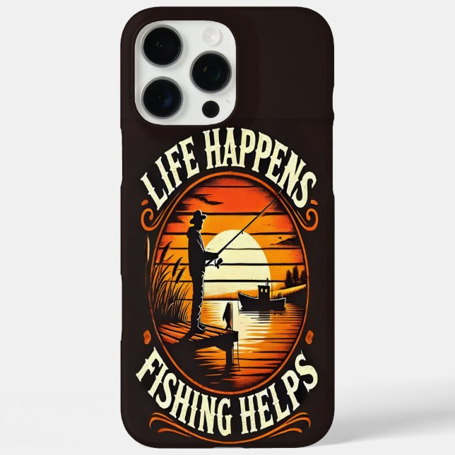 Relaxing with a Fishing Rod Case-Mate iPhone Case (Back)