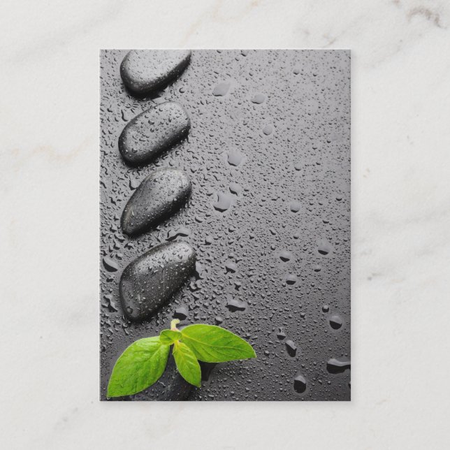 Relaxing Zen Business Card Template (Front)