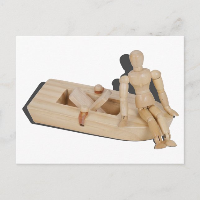 RelaxingOnRubberbankBoat042014.png Postcard (Front)