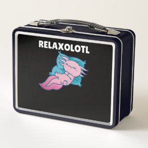 Relaxolotl Axolotl Lovers, Cute Animals Relax Metal Lunch Box
