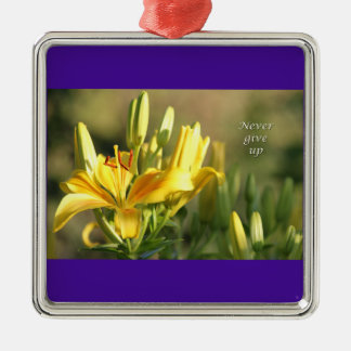 Relay For Life-Never Give Up Gifts-Cancer Survivor Metal Tree Decoration