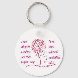 Relay for life white key ring