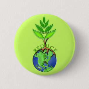 Releaf Reduce Recycle 6 Cm Round Badge