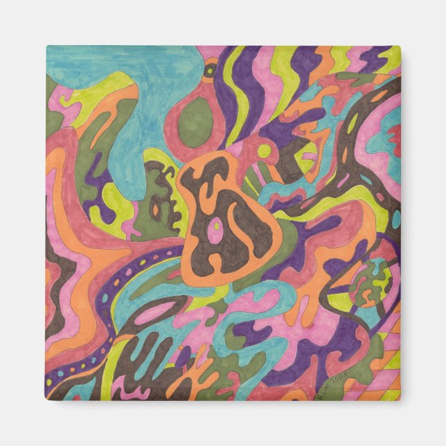 "Release" abstract fridge art Magnet (Front)
