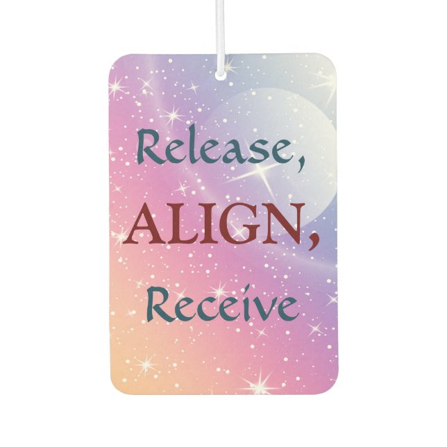 Release, Align, Receive Car Air Freshener (Front)