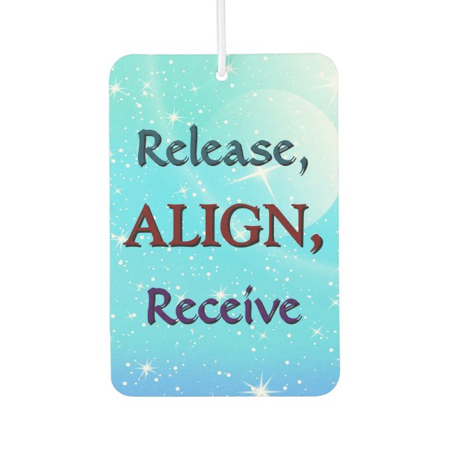 Release, Align, Receive Car Air Freshener (Front)