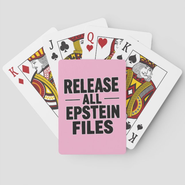 Release All Epstein Files Playing Cards (Back)