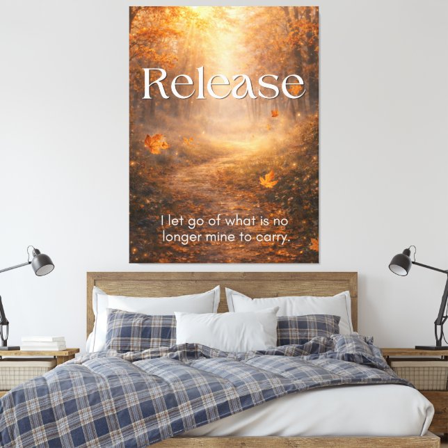 Release - Inspirational Canvas Wall Art (Insitu(Bedroom))
