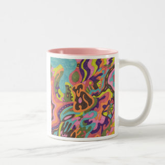 "Release" Original abstract Two-Tone Coffee Mug