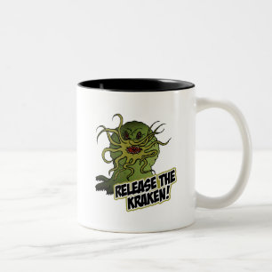 release the kraken Two-Tone coffee mug