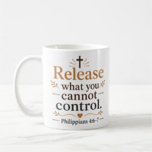 Release What You Cannot Control Christian Quote Coffee Mug