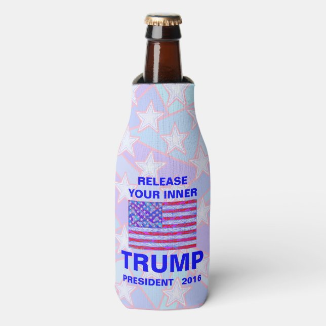 Release Your Inner Trump Bottle Funny Political Bottle Cooler (Bottle Front)