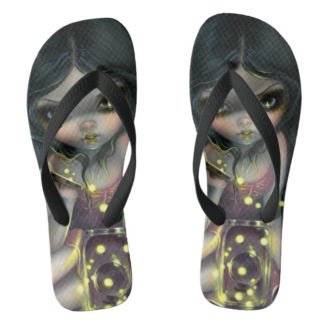 "Releasing Fireflies" Flip Flops (Footbed)