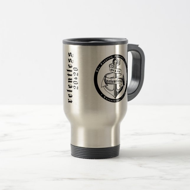 RELENTLESS 2020 15oz Travel Mug (Front Right)