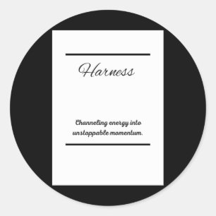 Relentless Ambition – Fearless Wall Art For Those Classic Round Sticker