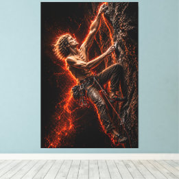 Relentless Ascent – Angelic Climber Power Canvas Print