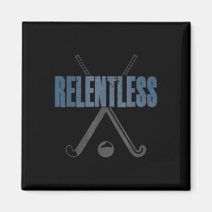 Relentless Field Hockey Player Coach Quote Vintage Magnet