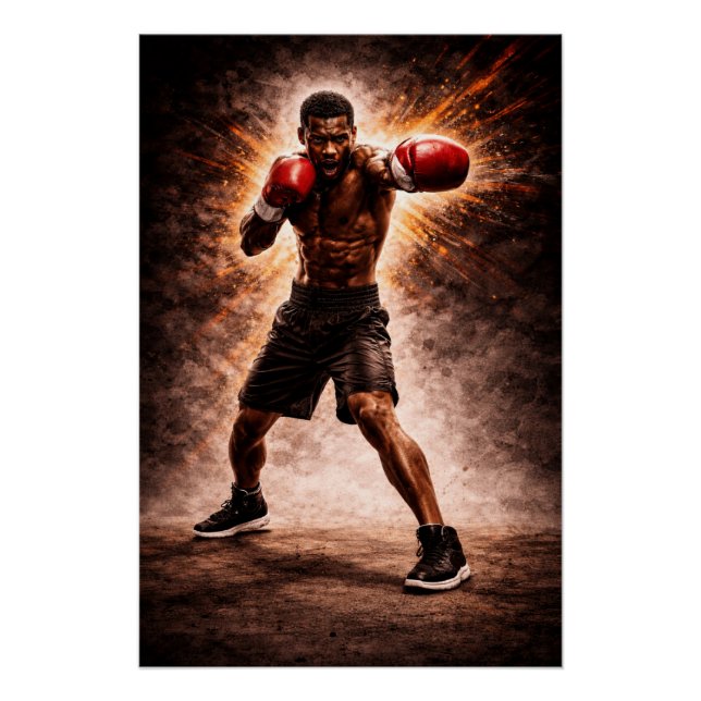 Relentless Force – Boxing Power Poster (Front)