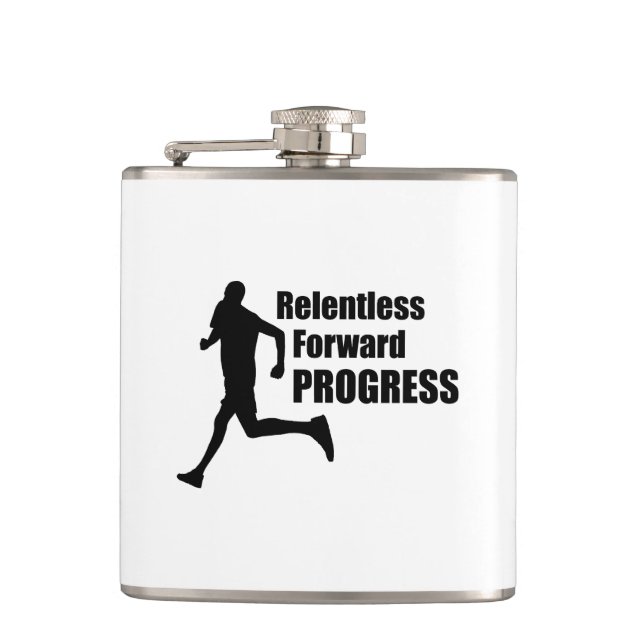 Relentless Forward Progress Running Hip Flask (Front)
