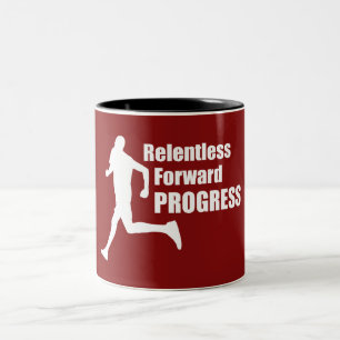 Relentless Forward Progress Running Two-Tone Coffee Mug