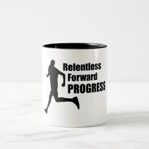 Relentless Forward Progress Running Two-Tone Coffee Mug