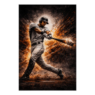 Relentless Impact – Baseball Power Swing Poster