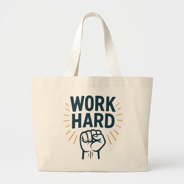 Relentless Pursuit of Greatness Large Tote Bag (Front)