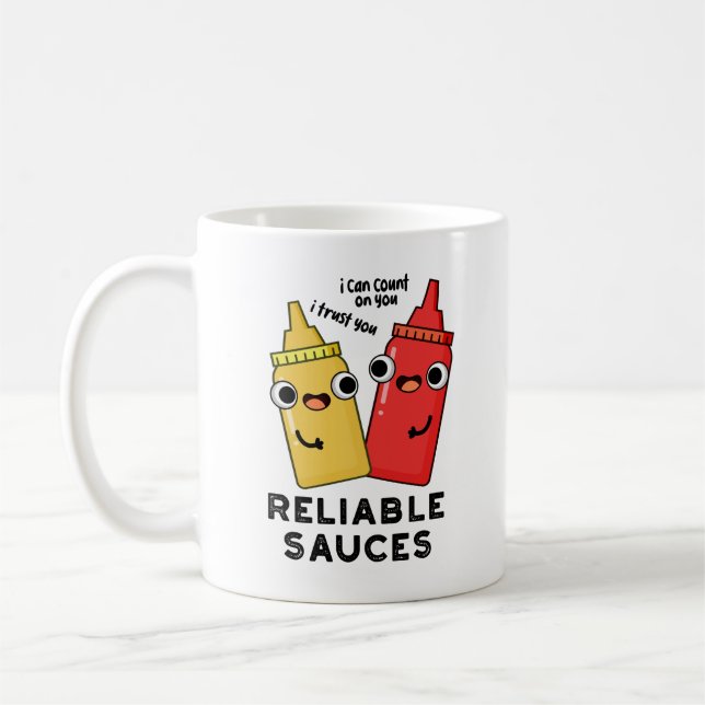 Reliable Sauces Funny Food Pun  Coffee Mug (Left)