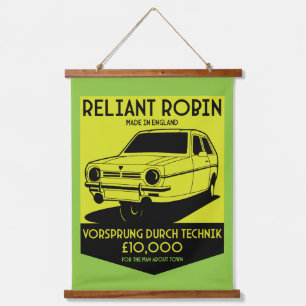 Reliant Robin British Car Hanging Tapestry