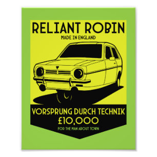 Reliant Robin British Car Photo Print