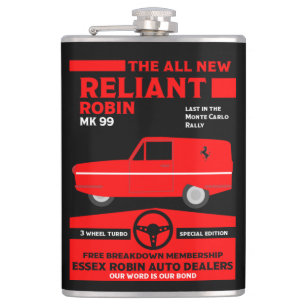 Reliant Robin Car Hip Flask