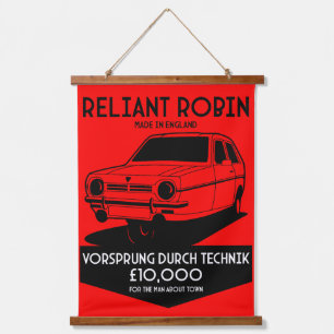 Reliant Robin Three Wheeled Car Hanging Tapestry
