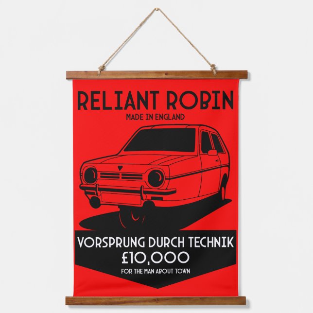 Reliant Robin Three Wheeled Car Hanging Tapestry (Front)