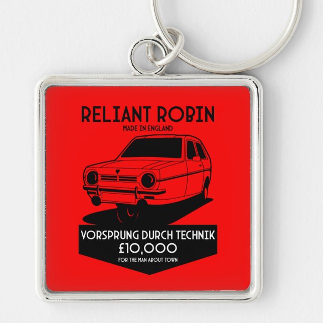 Reliant Robin Three Wheeled Car Key Ring (Front)