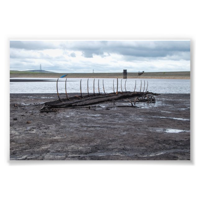 Relic of the Deep: Sunken Boat at Warland Dam Photo Print (Front)