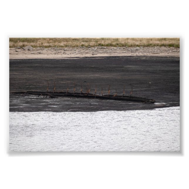 Relic of the Deep: Sunken Boat at Warland Dam Photo Print (Front)