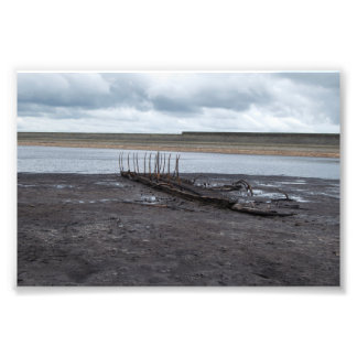 Relic of the Deep: Sunken Boat at Warland Dam Photo Print